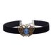 Gothic Court Velvet Ribbon Butterfly Beauty Head Necklace Choker Clavicle Chain For Women_ipsvogv.com
