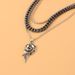 Fashion Trend Retro Hot Wheel Pendant Necklace Personality Black Multi Layer Necklace Female_ipsvogv.com