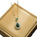 Necklace for Women: Versatile, Advanced, Colorless Emerald Necklace, Droplet Shaped Zircon Live Network, Red Titanium_ipsvogv.com