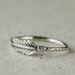 New Product Plated With Thai Silver, Used Feather Engagement Ring, Simple Accessory_ipsvogv.com