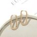 New Geometric Fashion High Quality Earrings U Shaped Arc Earrings Alloy Twist Oval Earrings_ipsvogv.com