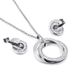 Women's Jewelry Set Stainless Steel Jewelry Double Ring Interlocking Diamond Jewelry_ipsvogv.com