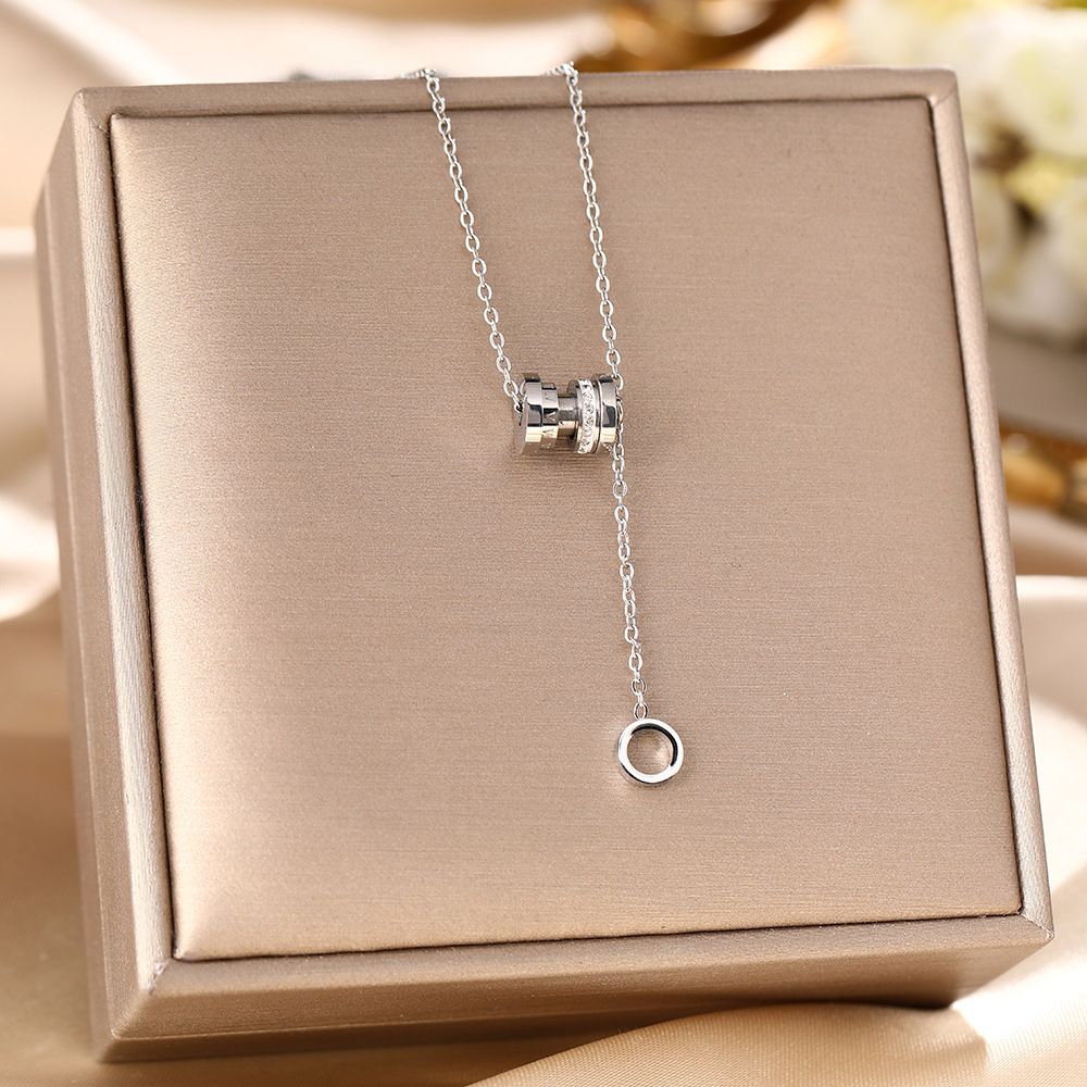Titanium Steel Necklace, Women's Tassel, Small Waist, Pendant, Liht Luxury Fashion Collarbone Chain Accessory, No_ipsvogv.com