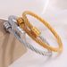 Unisex Jewelry Fashion hot selling titanium steel wire bracelets, trendy retro personality stainless steel winding geometric bracelets_ipsvogv.com