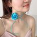 Haiyue Jewelry Korean New Rose Necklace Sweet Cool Girl Flower Tie Collarbone Chain Choker For Women_ipsvogv.com