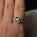 Cao Shi's Fashion, Luxury, and Elegant Temperament Simple Square Colorful Ring, Female_ipsvogv.com