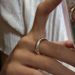 S Pure Silver Korean Version Niche Design Smooth Plain Circle Loach Back Ring_ipsvogv.com
