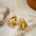 Unisex Light Luxury Hollow Earrings Oval Teardrop Twill Earrings Fashionable And Simple Earrings_ipsvogv.com