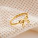 Unisex Exquisite Ring For Women High End Niche Design Light Luxury Copper Plated Bow Gold Pigment Ring Ring_ipsvogv.com