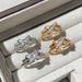 Designer High Edition Light Luxury Pair Ring Versatile Liens Simple V-Gold Ring Women's Fashion Cross Ring_ipsvogv.com