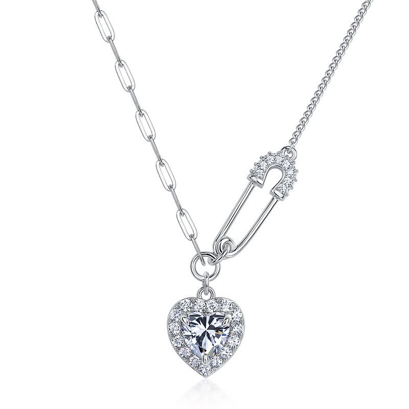 Personality needle cultivation ruby love light luxury necklace female niche temperament cold style clavicle chain_ipsvogv.com