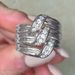 Cao Shi's High-end Light Luxury Style Zircon Inlaid Ring With Delicate Lines For Women, Multi-layer Banquet Ring, New_ipsvogv.com