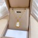 Body 【 Full Titanium Steel 】 Bead Block Shell Personality Extremely Simple Wind Furnace Real Gold Necklace Female 【 】_ipsvogv.com