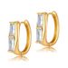 French Cold Style Square Retro Earrings Copper Plated K Real Gold Simple INS Style Sugar Cube Maillard Ear Buckle Color Preservation_ipsvogv.com