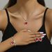 Women’s Jewelry Set Fashion Fashionable Full Diamond Crystal Jewelry Set Ocean Heart Three Piece Necklace Earrings Bracelet_ipsvogv.com
