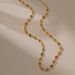 Yiwu Jewelry Square Colored Zircon Creative Niche Design Versatile Handmade Bead Genuine Gold Necklace_ipsvogv.com