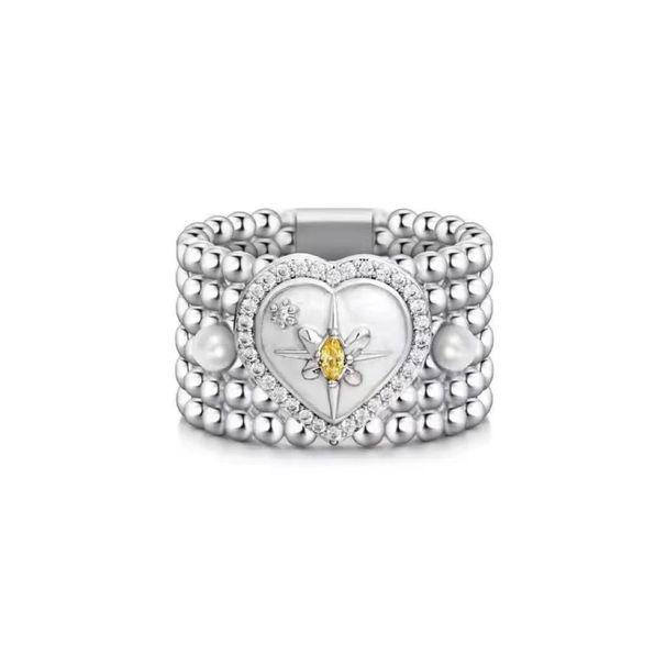 Butterfly Starry Women's Style Zhou Ye Huang Xiaoyun Same Love Pearl Drip Oil Wide Edition Ring Opening Adjustable_ipsvogv.com
