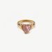 gold gravel titanium steel ring natural stone irregular ins high grade stainless steel fashion jewelry_ipsvogv.com