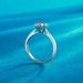 Sterling Silver for Women Plated with PT950 Gold, 50 Cents, 1 Carat Mosang Stone Classic Six Claw Zhou Family Ring_ipsvogv.com