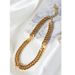 New Fashion Vintage Gold Color Faceted Smooth Thick Chains Necklaces For Women Multilevel Chain Female Necklace Jewelry_ipsvogv.com