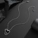 Fashionable Personality, Size, Heart-shaped Hollow Out Sister, My Friend English Engraved Necklace Accessory_ipsvogv.com