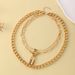 Jewelry Hot Selling Multi-layer Personalized Lock Shaped Hearts, 3-layer Thick Thin Necklaces, And Accessories_ipsvogv.com
