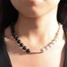 24 Year New Brushed Ebony Necklace Earrings With Niche Design, Pieced Bead Collarbone Chain, Light Luxury And Versatile_ipsvogv.com