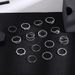 Hot Selling Fashion Butterfly Inlaid Diamond Personality Gossip Oil Drop Heart Hollow Out Combination 15 Piece Set For_ipsvogv.com