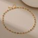 Yiwu Jewelry Square Colored Zircon Creative Niche Design Versatile Handmade Bead Genuine Gold Necklace_ipsvogv.com