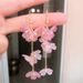 Unisex Super Fairy Flower Earrings For Women Long Tassel Simple Temperament Net Red Korean Niche Ear Hooks New Trendy Ears_ipsvogv.com