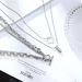 Women's Jewelry Set Fashion Geometric Cross Chain Hip Hop Titanium Steel Necklace Female Necklace Double Layer Silver Jewelry_ipsvogv.com