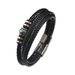 Stainless Multi-layer Braided Men's Titanium Steel Fashion Leather Bracelet Engraved Gift Set_ipsvogv.com