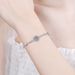 S Sterling Silver Round Wrap Women's Classic Bubble Plating PT950 Gold One Carat Moissanite Bracelet Straight_ipsvogv.com