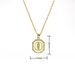 Religious Personality Statue Shell Micro Inlaid Zircon Catholic Our Lady Pendant Necklace Copper Plated Real Gold_ipsvogv.com