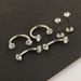 hot 6-piece set stainless steel zircon eyebrow nail eyebrow ring lip nail nose nail piercing jewelry_ipsvogv.com
