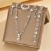 Women’s Jewelry Set Fashion Wedding Fashion Hot Selling Jewelry Set Temperament Gold And Silver Diamond Necklace Bracelet Earrings Ring Five Piece Set_ipsvogv.com