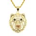 Hip Hop Full Diamond Lion Head Pendant Necklace Jewelry Trendy Men's Street Dance Bounce Dressing Personalized Sweater_ipsvogv.com