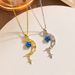 Necklace Women's New Blue Small Star Moon Niche Zircon Necklace Light Luxury High-end Design Sense Collarbone Neck Chain_ipsvogv.com