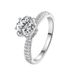 Korean Version Popular Trend Tikto Ice And Snow Queen Zirconium Fashion Women's Ring With Adjustable Opening For Live_ipsvogv.com