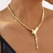 11975 fashionable metal shaped geometric collarbone personalized high-end runway style heavy industry snake bone chain_ipsvogv.com