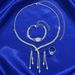 Women’s Jewelry Set Fashion Hot Selling Jewelry Full Diamond Zircon Necklace Earrings Bracelet Ring Set Necklace Wedding Dress Jewelry_ipsvogv.com