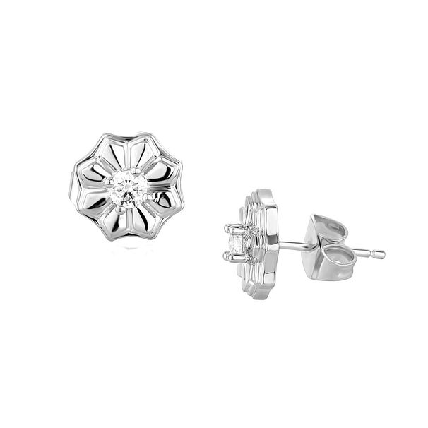 Jewelry Snow Lotus Moistness Earrings Personalized Design Silver Earrings_ipsvogv.com