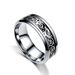 Dragon Pattern Fashionable Men's Titanium Steel Ring, Trendy Personality, Domineering Ring_ipsvogv.com