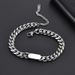 Men's Jewelry Fashion Stainless Steel Silver Personality Cuban Chain Minimalist Design Hip Hop Trend Bracelet Jewelry_ipsvogv.com