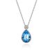 Pure Silver S New Mermaid Tears Sea Blue Crystal Necklace High End Versatile Jewelry Collar Chain For Women_ipsvogv.com