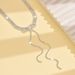 Bow Tassel Necklace - Full Diamond Clavicle Chain For Women_ipsvogv.com