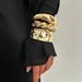 Design Sense Metal Pleated Bracelet Exaggerated Thread Fried Dough Twists Line Ring Bracelet Women_ipsvogv.com