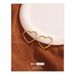 Retro love earrings personality simple fashion heart shaped earrings female earrings copper plated real gold retro ear coils_ipsvogv.com