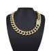 Unisex 20mm Round Chain Full Of Diamond Alloy Men's Necklace Street Rap Trend Hip Hop Style Cuban Chain_ipsvogv.com
