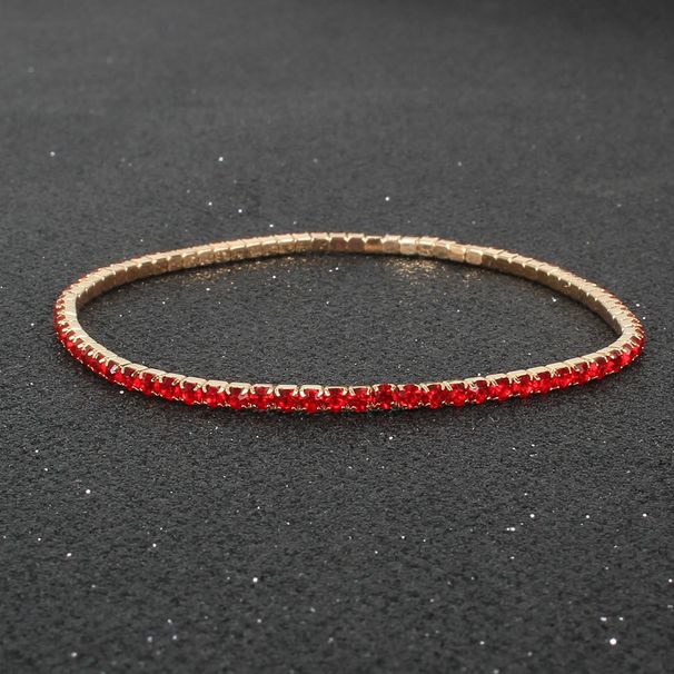 Multicolor Rhinestone Elastic Shiny Simple Bracelet Jewelry for Women F7310_ipsvogv.com
